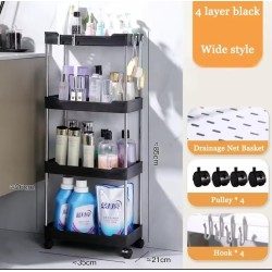 4 Layer Multipurpose Storage Rack with Wheels