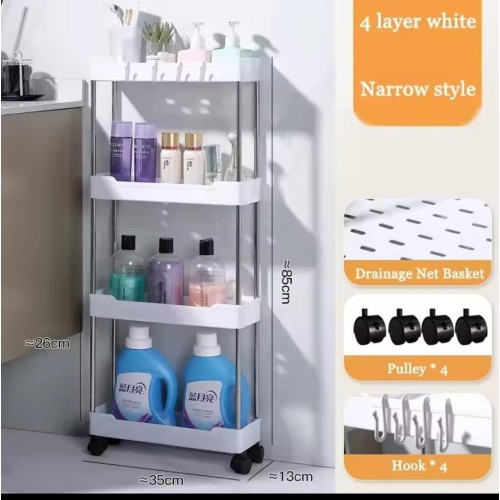 4 Layer Multipurpose Storage Rack with Wheels