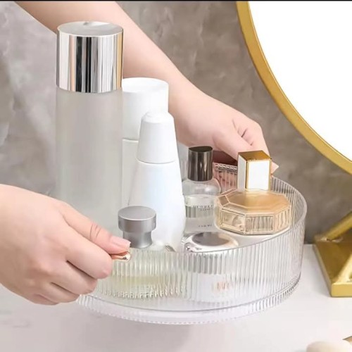 Ribbed Acrylic Lazy Susan/ Cosmetic Organizer Ribbed Acrylic Lazy Susan/ Cosmetic Organizer