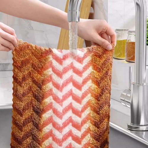 Wave Pattern Microfiber Kitchen Towel