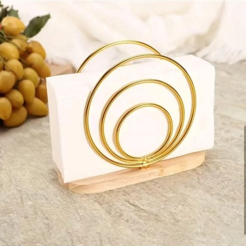 Elegant Metal Napkin Holders With Wooden Base Elegant Metal Napkin Holders With Wooden Base