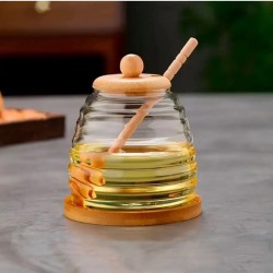Multi-Purpose Glass Honey Storage Jar
