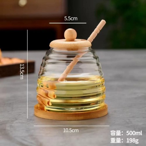 Multi-Purpose Glass Honey Storage Jar