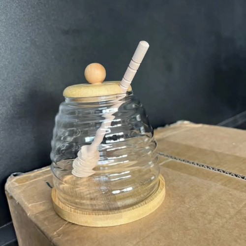 Multi-Purpose Glass Honey Storage Jar