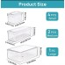 7pcs Stackable Acrylic Fridge Organizer Tins With Lid