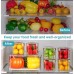 7pcs Stackable Acrylic Fridge Organizer Tins With Lid