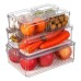 7pcs Stackable Acrylic Fridge Organizer Tins With Lid