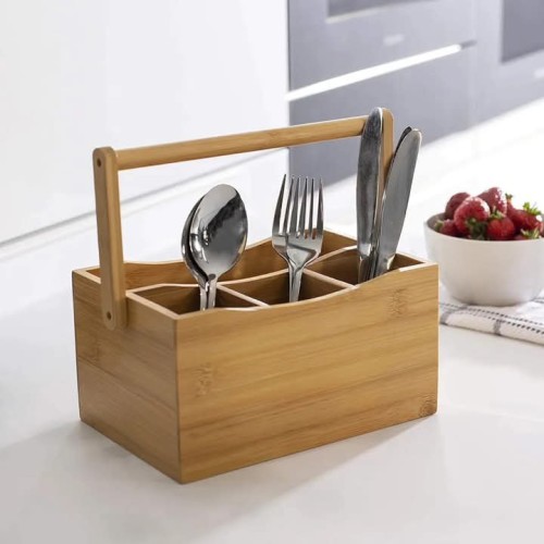 Bamboo Cutlery Holder