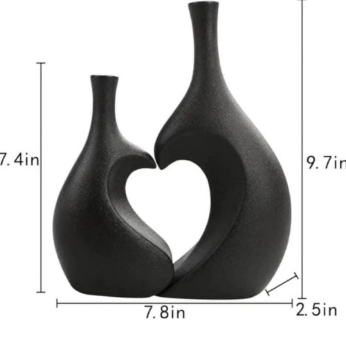 2in 1 Decorative Heart Shape Vase