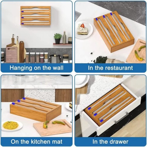 3-in-1 Bamboo Wrap Dispenser