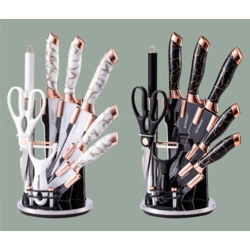 9PCS Marble Design Kitchen Knife Set 9PCS Marble Design Kitchen Knife Set