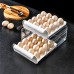 Two-Layer Acrylic Stackable Egg Drawer Tray