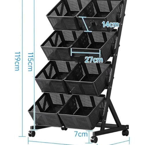 Multifunctional Fruits/Vegetable Cart Storage Rack