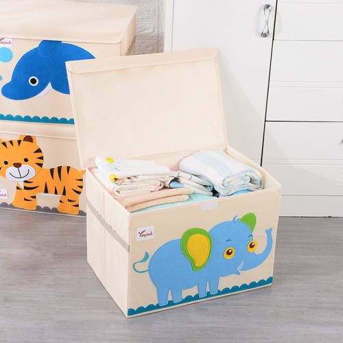 Foldable Kid's Storage Box with Lid Foldable Kid's Storage Box with Lid
