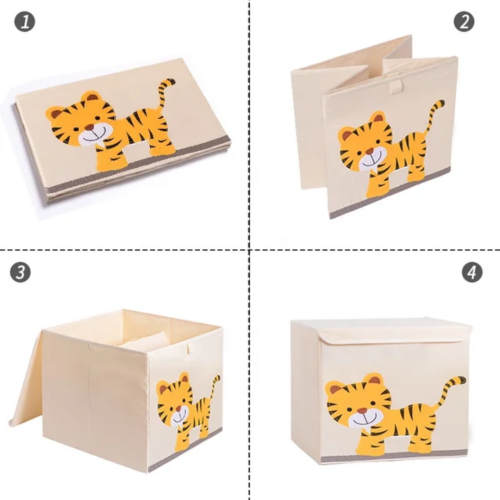 Foldable Kid's Storage Box with Lid Foldable Kid's Storage Box with Lid