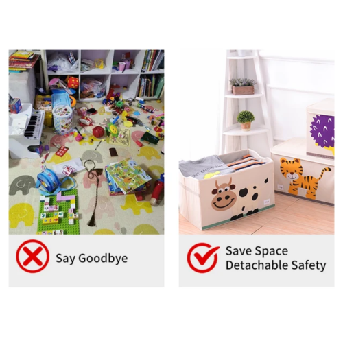 Foldable Kid's Storage Box with Lid Foldable Kid's Storage Box with Lid