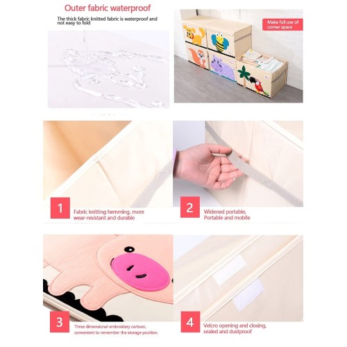 Foldable Kid's Storage Box with Lid Foldable Kid's Storage Box with Lid