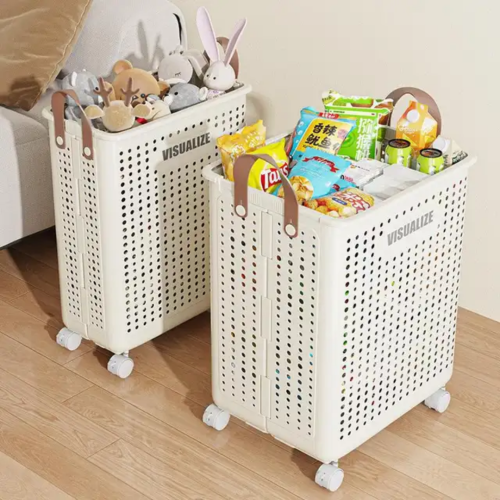 Foldable Multipurpose Hamper Basket with Wheels Foldable Multipurpose Hamper Basket with Wheels