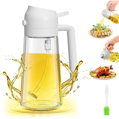 2in 1 Oil Dispenser – Dual Spray & Pour Bottle for Cooking, Baking & Grilling