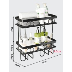 Double Layer Over the Toilet Rack