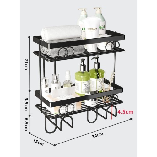 Double Layer Over the Toilet Rack