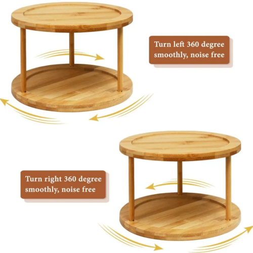 Bamboo Rotating Spice Rack