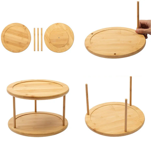 Bamboo Rotating Spice Rack