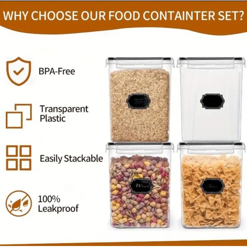 4pcs Pantry Storage Containers