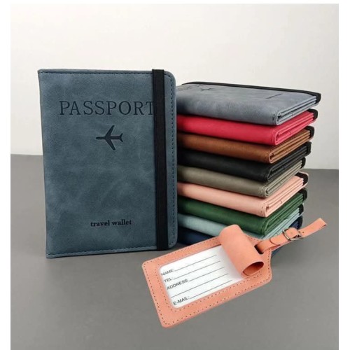 Passport Holder, Passport Cover With RFID Blocker Plus Suitable Tag Passport Holder, Passport Cover With RFID Blocker Plus Suitable Tag