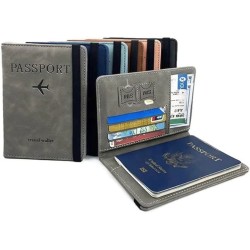 Passport Holder, Passport Cover With RFID Blocker Plus Suitable Tag Passport Holder, Passport Cover With RFID Blocker Plus Suitable Tag