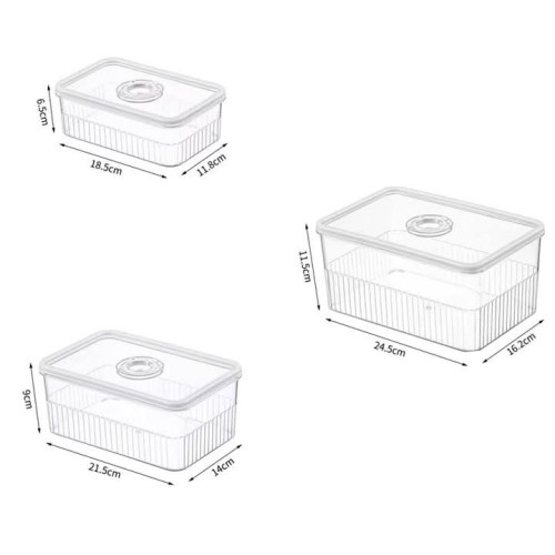 3Pcs Acrylic Transparent Fridge Organizer 3Pcs Acrylic Transparent Fridge Organizer