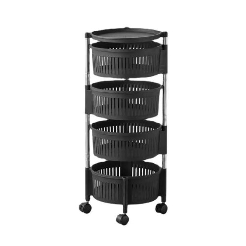 4-Layer Rotating Plastic Fruit Rack