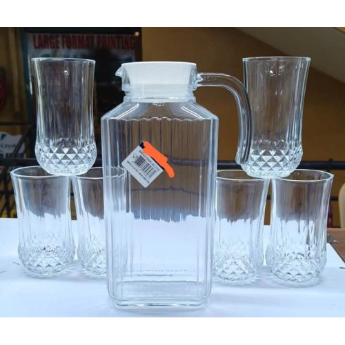 Water Set 1.1Ltr & 6pcs Glasses Water Set 1.1Ltr & 6pcs Glasses