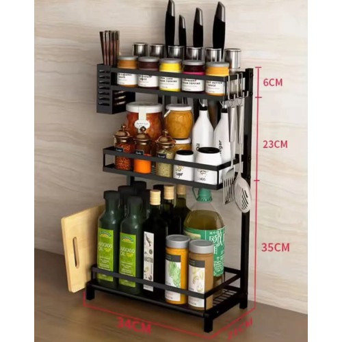 3-Tier Metallic Spice Rack 3-Tier Metallic Spice Rack