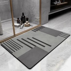 Rectangular Absorbent Bathroom Mat – 50x80 cm Instant Dry Rubber Bath Mat