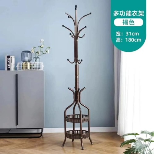 Heavy Duty Wrought Iron Coat/Handbag Floor Standing Rack