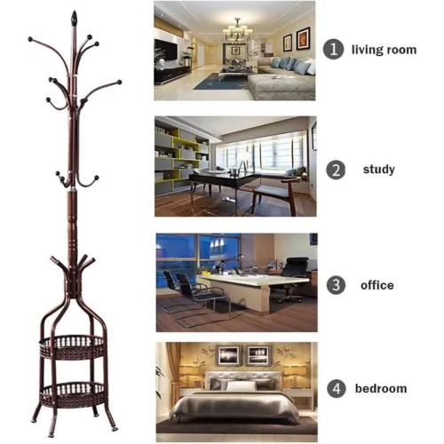 Heavy Duty Wrought Iron Coat/Handbag Floor Standing Rack