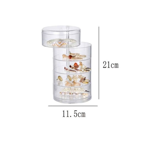 5 Layer Acrylic Rotating Jewelry Storage Box 5 Layer Acrylic Rotating Jewelry Storage Box