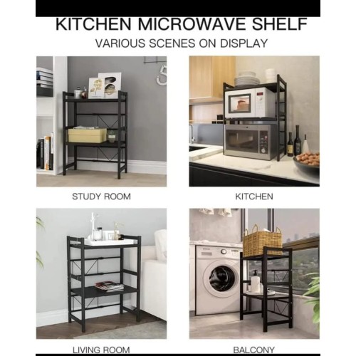 Two Layer Heavy-Duty Adjustable Microwave Stand