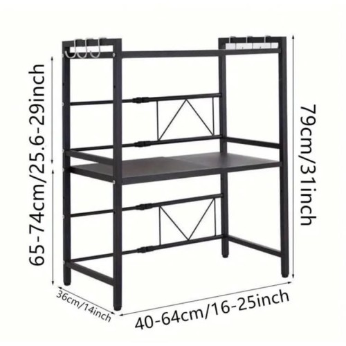 Two Layer Heavy-Duty Adjustable Microwave Stand