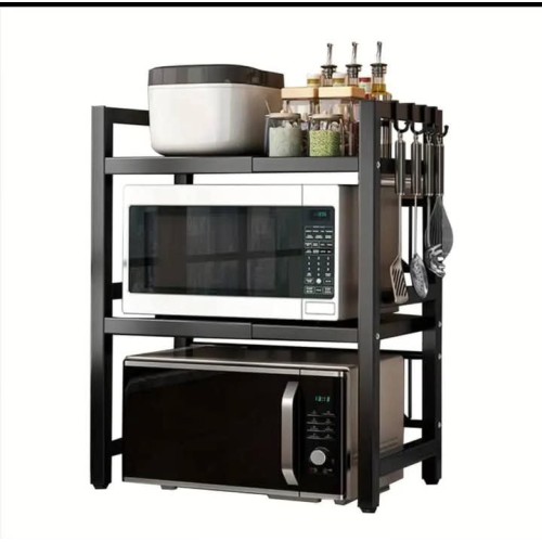 Two Layer Heavy-Duty Adjustable Microwave Stand