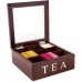 9 Grid Bamboo Tea Bag Organizer 9 Grid Bamboo Tea Bag Organizer