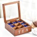 9 Grid Bamboo Tea Bag Organizer 9 Grid Bamboo Tea Bag Organizer