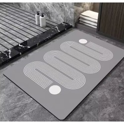 Rectangular Absorbent Bathroom Mat – 50x80 cm Instant Dry Rubber Bath Mat
