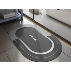 Oval Antislip Absorbent Bathroom Mat – Fast Dry, Non-Slip & Elegant Comfort