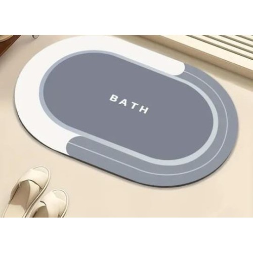 Oval Antislip Absorbent Bathroom Mat – Fast Dry, Non-Slip & Elegant Comfort