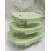 3pcs Borosilicate Glass Lunch Box