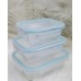 3pcs Borosilicate Glass Lunch Box