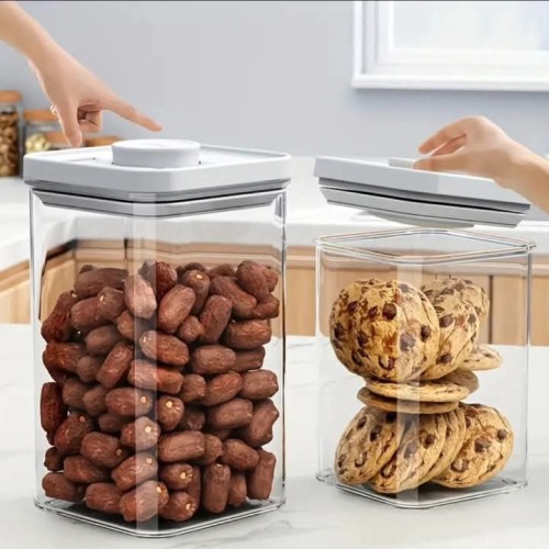 3pcs Airtight Press-To-Seal Food Storage Containers With Lid