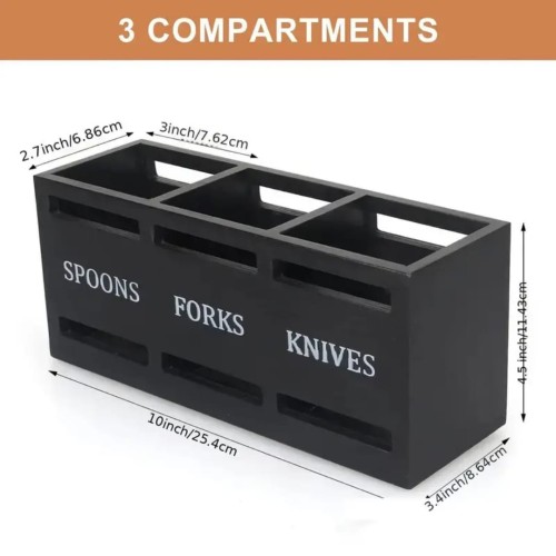 Classic Wooden Cutlery Holder